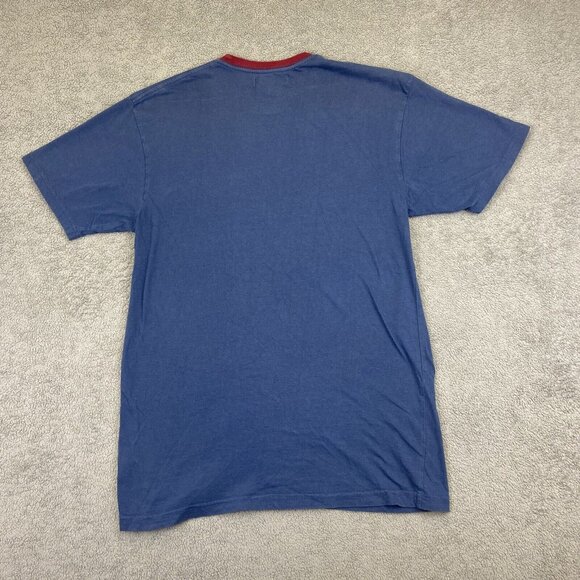 Barney Cools Blue Casual Cotton Crew Neck Short Sleeve Tee T Shirt Mens Medium M - Picture 2 of 7